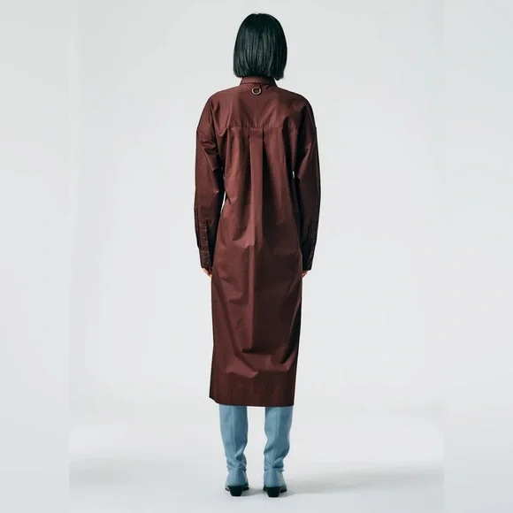 Tibi Lightweight Cotton Sateen Shirtdress - Picture 3 of 12